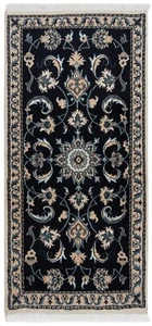 Nain Handgeknüpfter Perserteppich 144x68 cm-Fine,Orient,Carpet,Läufer,NachtBlau - Picture 1 of 6