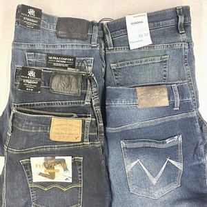 Nuevos pantalones vaqueros elásticos cómodos para hombre 5 bolsillos con cremallera frontal- elección talla/color - Imagen 1 de 15