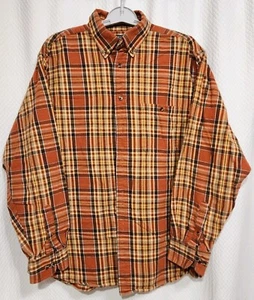Roundtree & Yorke Authentic Portuguese Flannel Shirt Plaid Buttoned Men's Large - Picture 1 of 6