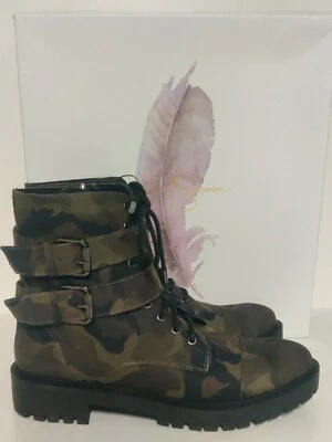 Jessica Simpson Kerina 2 Verde/Negro Combo Botas de Combate Mujer 9 1/2  Foto 1 de 4