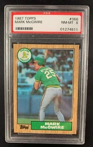 1987 Topps Mark McGWIRE #366 NM-MT PSA 8 Oakland Athletics - Bild 1 von 2