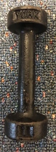 Vintage York 1 lb - Round Head Barbell Single Unit - Cast Iron - Picture 1 of 2
