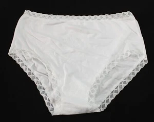 Natori Women's High Rise Lace Trim Bliss Full Brief DH3 White XL NWT - Picture 1 of 5