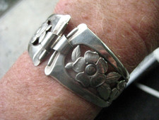 Bracelet bracelet armrest Rodi & Wienberger 835 silver flowers costume jewelry