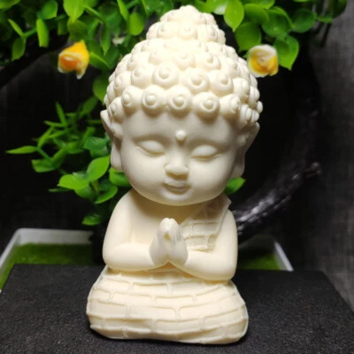 Enfeites antigos de Buda Zen Maitreya esculpidos coleção diversa - Imagem 1 de 4