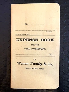 Whyman, Partridge & Co. 1900 Expense Book For Week Commencing - Picture 1 of 5