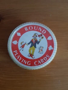 Vintage Jersey Round Playing Cards with Plastic Storage Case  - Picture 1 of 5