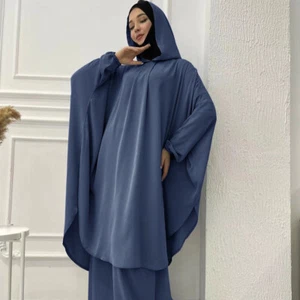 Conjunto de falda larga Khimar de mujer musulmana vestido de oración de Ramadán caftán islámico - Imagen 1 de 25
