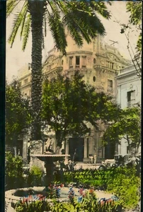 Ancira Hotel Monterrey Mexico Postcard RPPC Fountain Palms - Picture 1 of 2