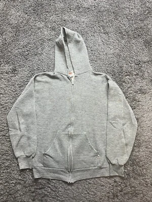 VINTAGE Dickies Jacket Youth Medium Gray Full Zip Hooded Outdoors 80s Boys Kids - Image 1 of 4