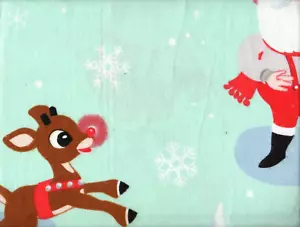 Set lenzuola gemelle flanella Rudolph renna abominevole pupazzo di neve 3pz novità animate - Foto 1 di 6