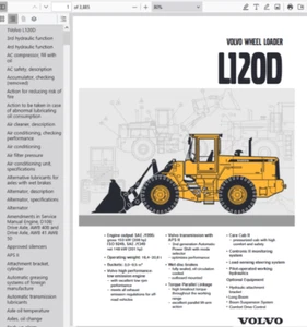 Volvo L120D Radlader Service Reparaturanleitung Aufbau PDF USB - Bild 1 von 2