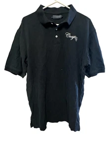 Coogi Herren Polo einfarbig schwarz XXL Kurzarm gesticktes Logo - Bild 1 von 5