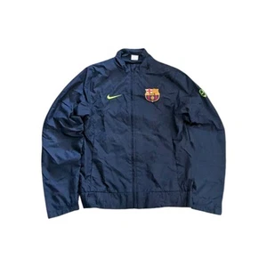 Nike FC Barcelona Training Blue Track Jacket Full zip logo embroidered Size S - Imagen 1 de 10