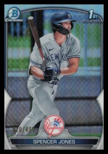 Refractores Bowman Chrome Prospects 2023 #BCP139 Spencer Jones/499 Yankees - Imagen 1 de 2
