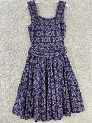 Vestido Effie's Corazón Mujer Medio Azul Estampado Bicicleta Ajuste y Acampanado Sin Mangas Foto 1 de 4