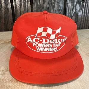 Gorra de carreras AC Delco Auto Parts Snapback bandera a cuadros lona años 80 hecha en EE. UU. - Imagen 1 de 12
