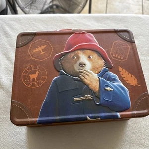 Paddington In Peru Popcorn Bucket Suitcase / Lunchbox Tin AMC - Picture 1 of 4
