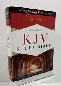 KJV Study Bible, Hardcover, DJ Full Color,King James Holman Bible - Picture 1 of 3