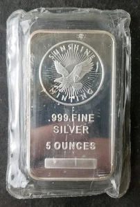 Sunshine Minting 5oz Silver Eagle Bar in Plastic - Picture 1 of 2