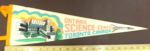 VINTAGE 1970s ONTARIO SCIENCE CENTRE PENNANT 23" TORONTO CANADA - Picture 1 of 4