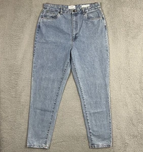 Cotton On Mom Jeans Damen Mzrs 34x31 blau helle Waschung Baumwolle Denim hoher Bund - Bild 1 von 24