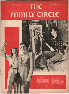 George Brent Norman Rockwell Artist Family Circle Magazine March 2 1942 - Imagen 1 de 3