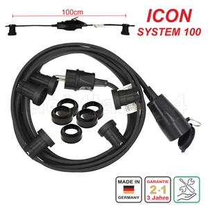 E27 ICON Endlos Illu Lichterkette schwarz 25m / 25 Fassungen - Bild 1 von 3