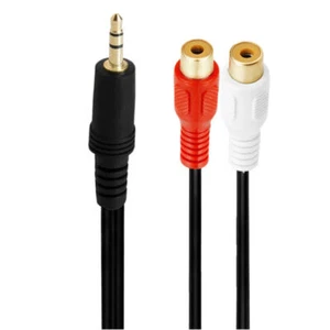 3.5mm Stereo Male to Dual RCA Female Red & White Audio Splitter Cable 0.25m - Picture 1 of 5