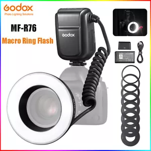 Godox MF-R76 Macro LED Ring Flash Light 5000K Close Up Speedlite for Camera DSLR - Picture 1 of 6