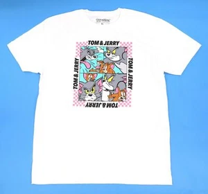 Tom And Jerry Cartoon Cat and Mouse 100% Cotton Screen Printed T-Shirt Size L. - Picture 1 of 3