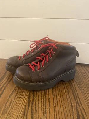 Botas Oxford American Eagle AE Talla 7 Cuero Gruesas Con Cordones De Colección Y2K Marrón Foto 1 de 4