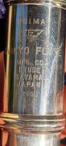 SANKYO ETUDE PRIMA SILVER HEAD,PROFESSIONAL FLUTE/FLAUTO TESTATA ARGENTO MASSICC - Picture 1 of 19