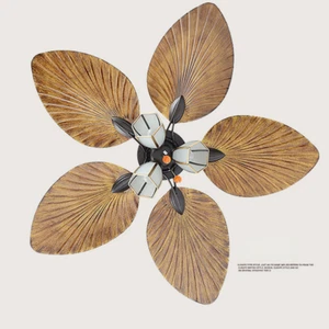 52'' Ceiling Fan w/ LED Light With Remote Control 5 Blades Tropical Palm Leaf - Picture 1 of 12