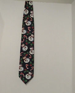 Corbata navideña azul poliéster especialidades para hombre tema muñeco de nieve de Navidad por Hallmark - Imagen 1 de 8