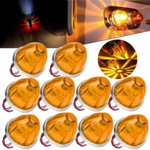 Amber LKW LED Wassermelone Leuchten Blinker Seitenmarkierung Umrissleuchte IP67 - Picture 1 of 18