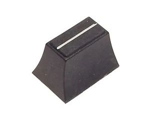 VINTAGE BLACK SLIDE CONTROL KNOB 14mm WIDE x 20mm FOR 6mm SHAFT fd1b5 - Picture 1 of 3