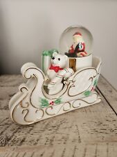 Santa Snow globe, Fine Porcelain, Holiday elegance