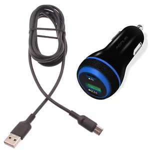 Quick Car Charger 43W 2-Port USB Cable Type-C PD Power Adapter for SmartPhones - Picture 1 of 6
