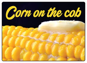 CORN ON THE COB- RESTAURANT STOREFRONT ADVERTISING | Adhesive Vinyl Sign Decal - Picture 1 of 4