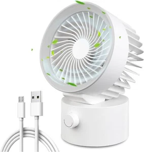 Table Fan 8 Speeds 4 Blades 90 Oscillation 30 Adjustable Head White C - Picture 1 of 7
