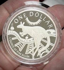 2003 $1 Australia Kangaroo Proof Coin 1oz Fine Silver OGP & COA - Picture 1 of 2