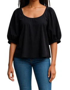 MADEWELL Relaxed U-Ausschnitt Puffärmel Top Größe XS Neu mit Etikett UVP $ 82 - Bild 1 von 9