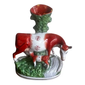 GEORGE BORGFELDT CORP RARE COIN BANK LARGE COW STILLING CALF LIMITED EDITION - Bild 1 von 13