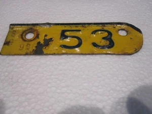 Original 1953 Kansas Validation Tag, converts 1951 Tag to 1953, Sedgwick County - Bild 1 von 1