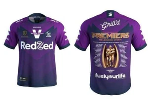 MELBOURNE STORM NRL 2020 PREMIERS ADULT JERSEY TEAM NAMES SCORE GROUND - Bild 1 von 1