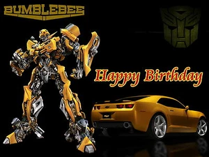 Transformer Bumblebee , frosting sheet, edible cake toppers, sugar sheet print - Picture 1 of 2