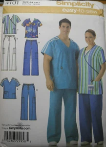 Scrubs Top und Hose Unisex Gr. S-L Simplicity 4101 Schnittmuster - Bild 1 von 2