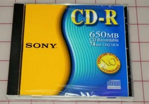 (1) Sony CD-R CD Recordable 650MB/74min Compact Disc CDQ-74CN - Picture 1 of 1