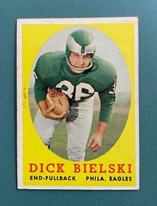 Tarjeta de colección 1958 Topps Football Dick Bielski #111 Philadelphia Eagles - Imagen 1 de 2